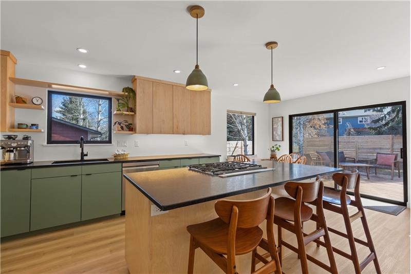 Remodeled modern kitchen