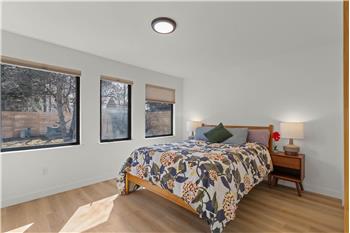 East facing primary bedroom