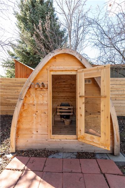 Your own private sauna off the primary suite
