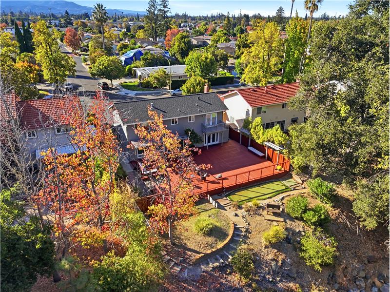 ENJOY VIEWS OF SARATOGA CREEK FROM YOUR BACKYARD!!