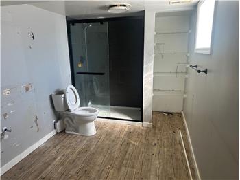 Master bathroom on lower level