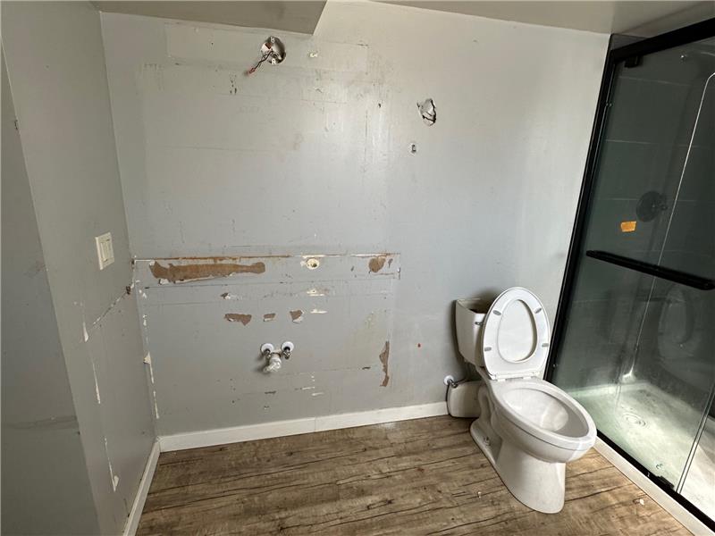 Master bathroom on lower level