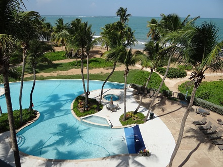 Beach front pool