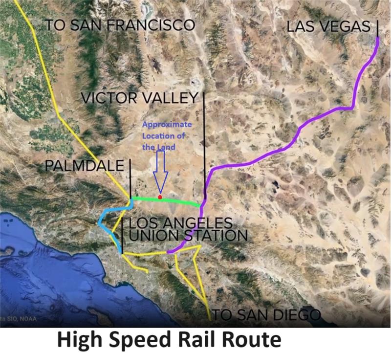 Aerial view Highspeed rail proposed route