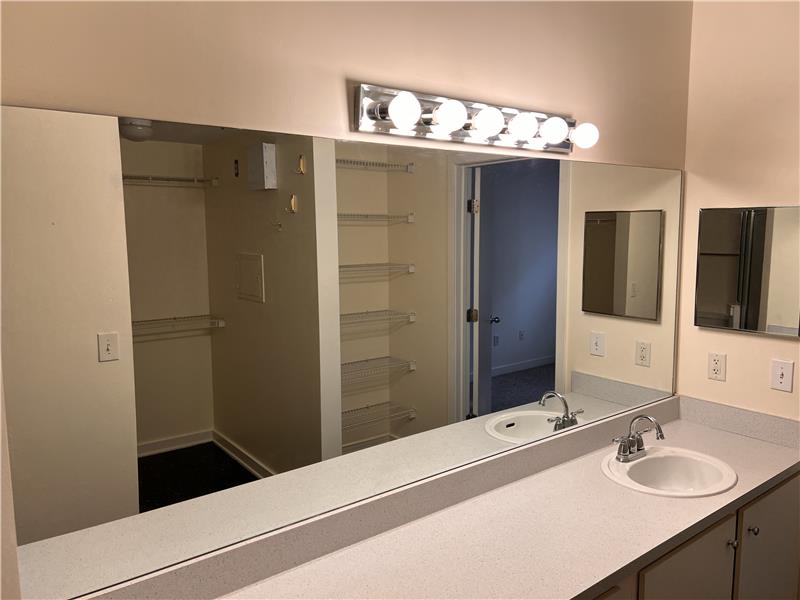 Bathroom has great counter space!